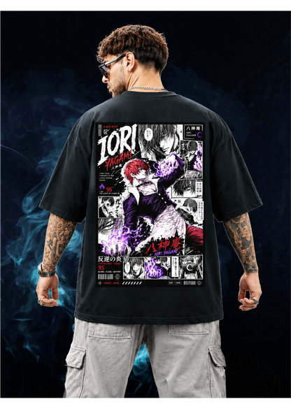 Black IORI YAGAMI Unisex Oversized Classic T-Shirt