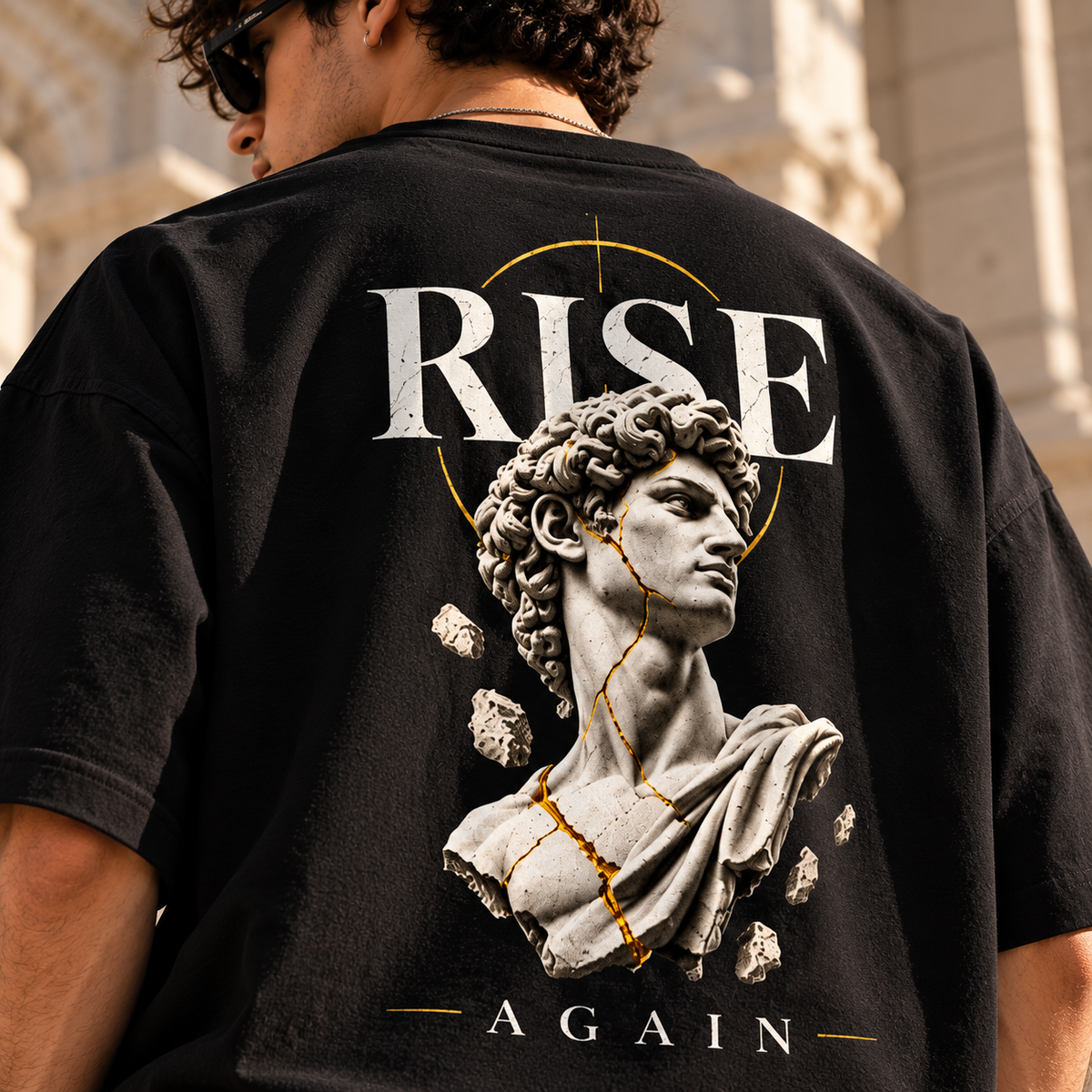Rise Again Oversized T-Shirt | 240 GSM 100% Cotton | VASQ.IN VASQ Tshirt