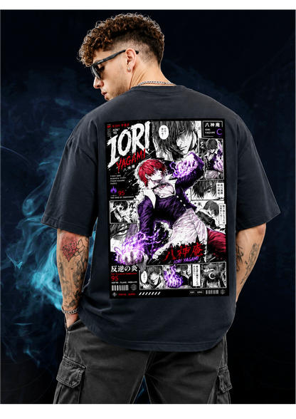 Black IORI YAGAMI Unisex Oversized Classic T-Shirt