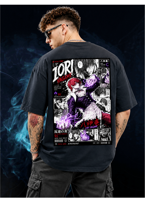 Black IORI YAGAMI Unisex Oversized Classic T-Shirt