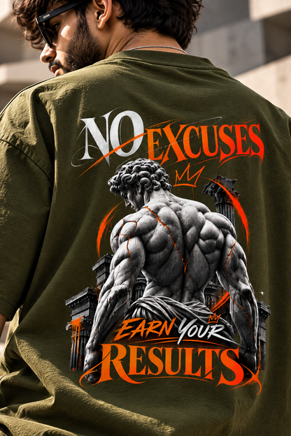No Excuses Oversized T-Shirt | 240 GSM 100% Cotton | VASQ.IN VASQ Tshirt