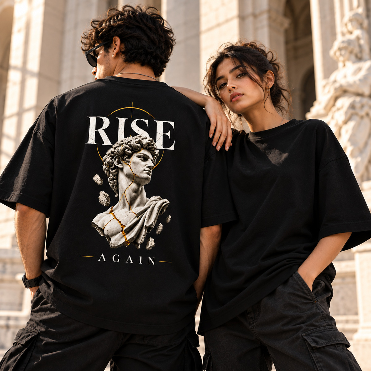 Rise Again Oversized T-Shirt | 240 GSM 100% Cotton | VASQ.IN VASQ Tshirt