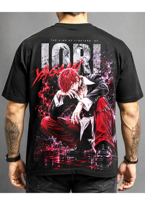 IORI YAGAMI Black Unisex Oversized Classic T-Shirt