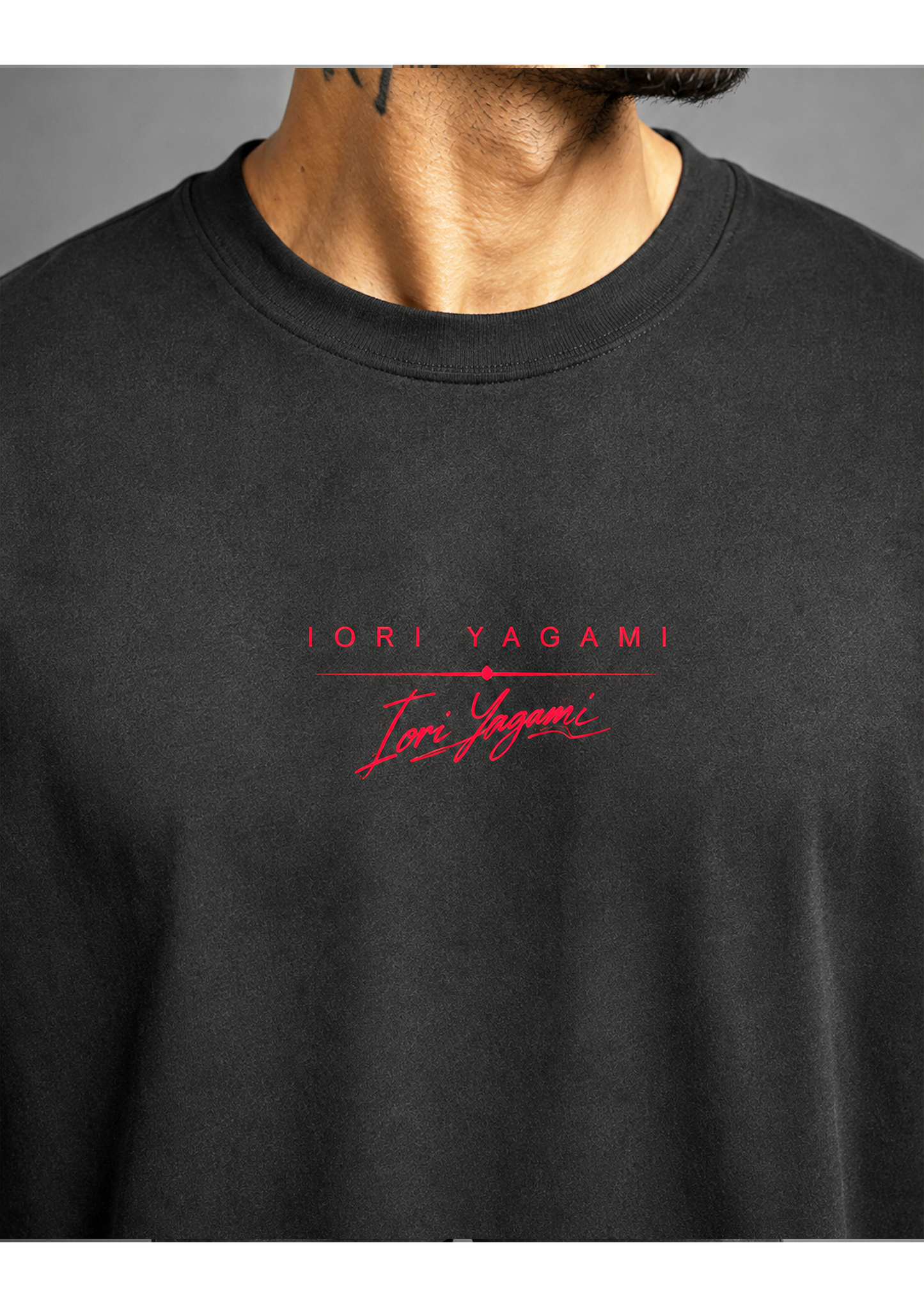 IORI YAGAMI Black Unisex Oversized Classic T-Shirt