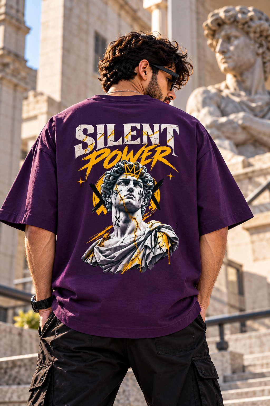 Silent Power Oversized T-Shirt | 240 GSM 100% Cotton | VASQ.IN VASQ Tshirt