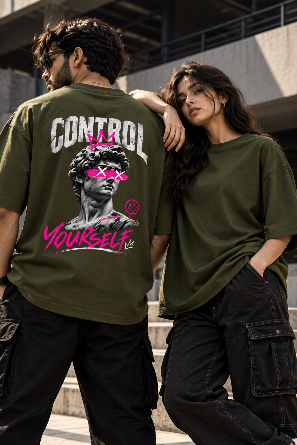 Control Yourself Oversized T-Shirt | 240 GSM 100% Cotton | VASQ.IN VASQ Tshirt