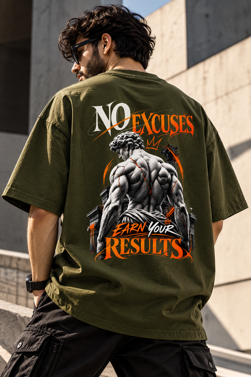 No Excuses Oversized T-Shirt | 240 GSM 100% Cotton | VASQ.IN VASQ Tshirt