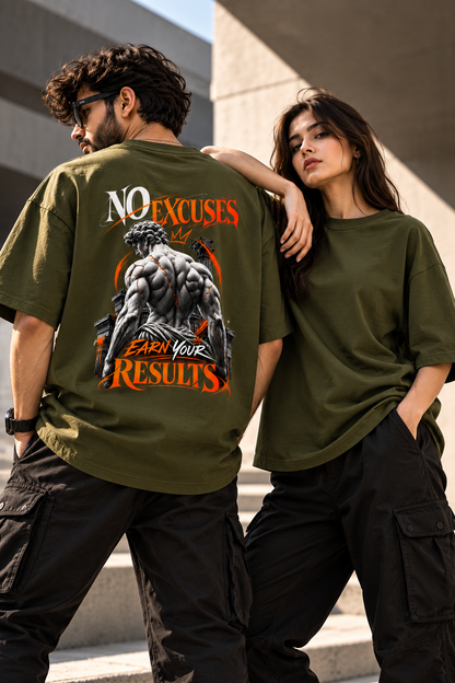 No Excuses Oversized T-Shirt | 240 GSM 100% Cotton | VASQ.IN VASQ Tshirt