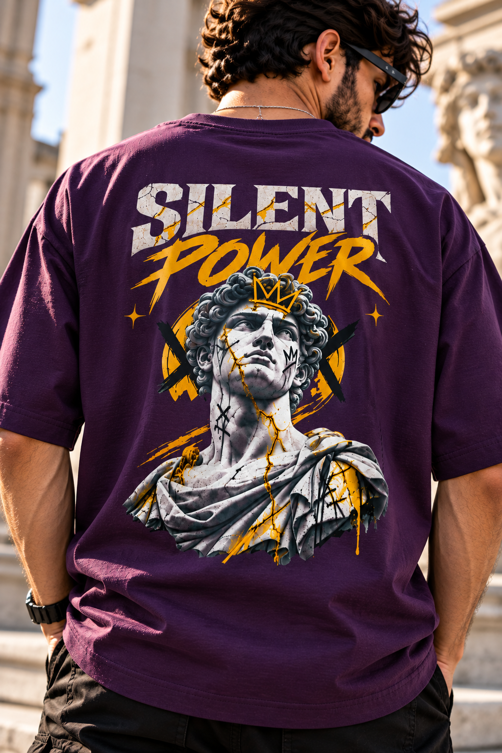 Silent Power Oversized T-Shirt | 240 GSM 100% Cotton | VASQ.IN VASQ Tshirt