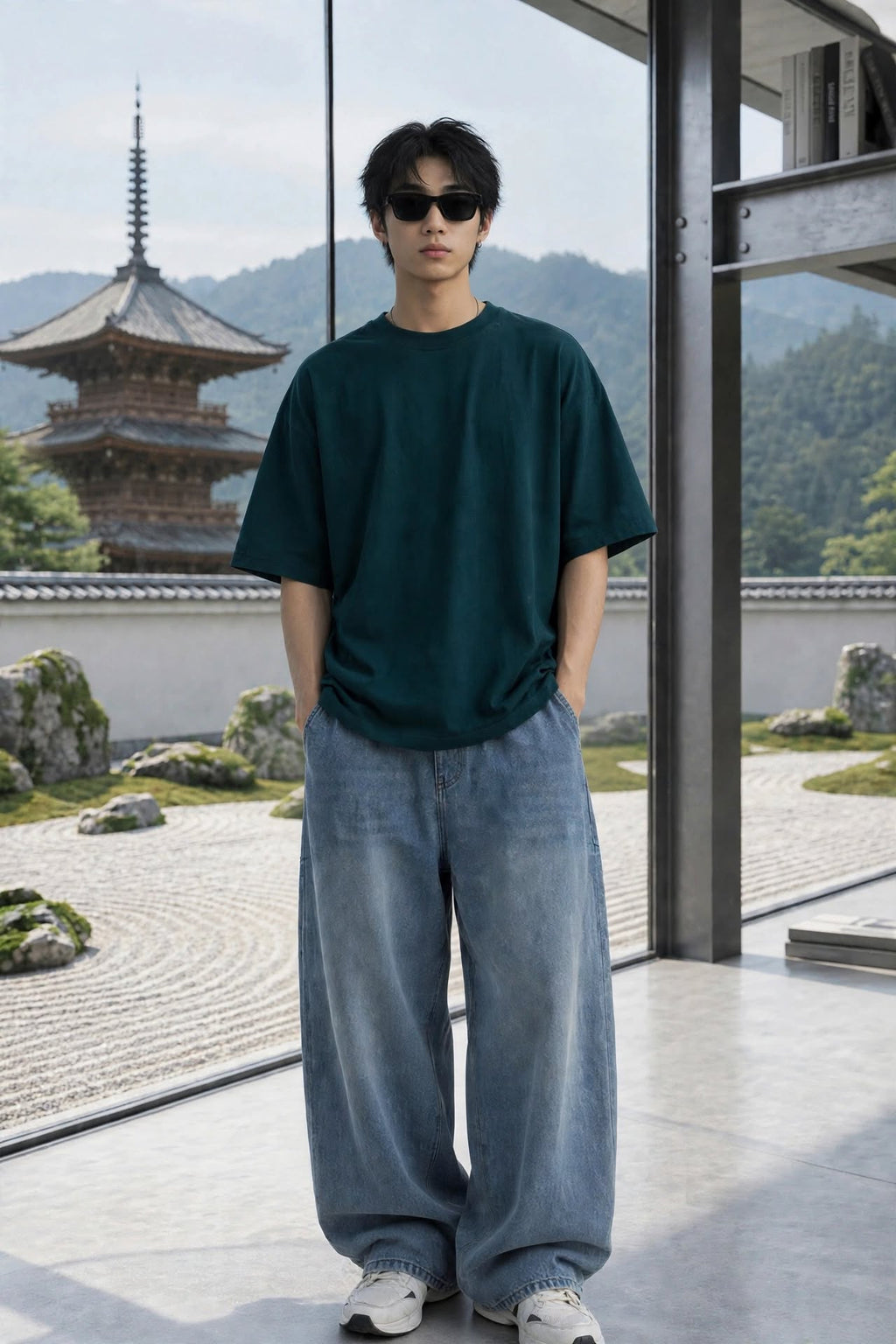 Japanese Dragon & Crane Oversized T-Shirt – VASQ VASQ Tshirt