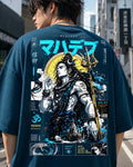 Mahadev Petrol Blue Oversized T-Shirt for Men VASQ Tshirt